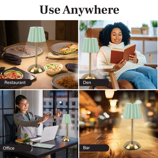 Rechargeable Scalloped Table Lamp