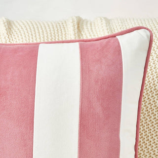 Pillow Covers Lt Pink/White 20"