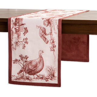 108" Table Runner Double Layer Jouy-Brown