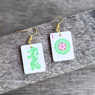 Mahjong Dragon Earrings