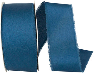 Frayed Light Navy Ribbon 1.5"