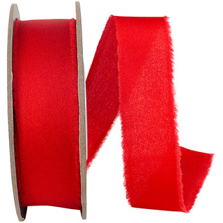 Frayed Ribbon Red 1"