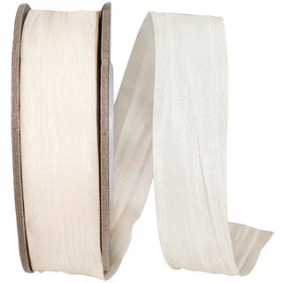 7/8" Ivory Crinkle Ribbon
