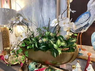 White Orchid Footed Arrangement