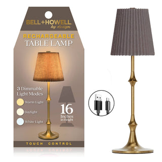 Taupe 16" Rechargeable LED Lamp