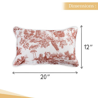 20x12 Throw Pillow Cover Trianon Brown