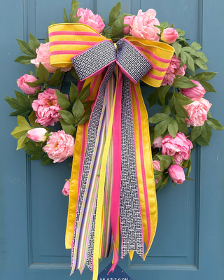 Yellow Cabana Contrast Bow