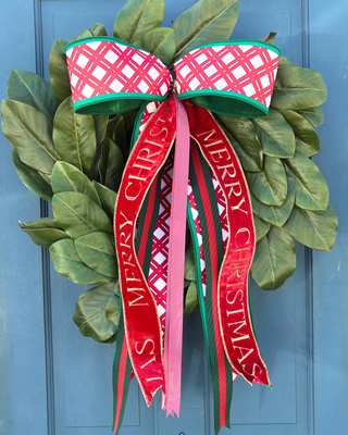 Peppermint Lattice Bow