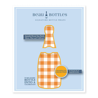 Orange White Gingham Champagne
