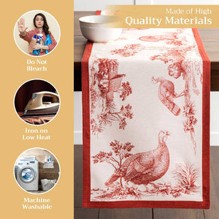 72" Turkey Table Runner Cotton Double Layer