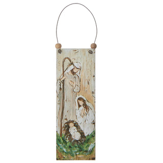 7" Holy Family Wood Ornament