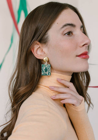 Village Block Earrings