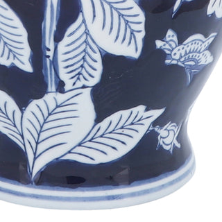 Blue Floral Ceramic Jar