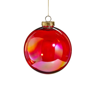 6" Red Iridescent Ornament