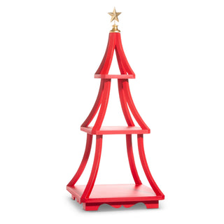 Red Three-Tiered Tree