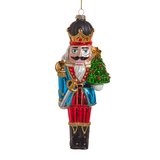 8" Glass Nutcracker Ornament