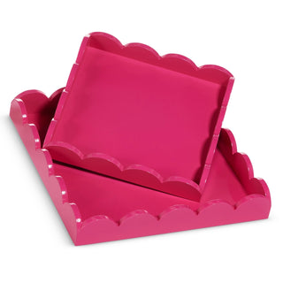 Pink Scallop Tray