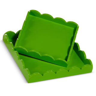 Green Scallop Tray