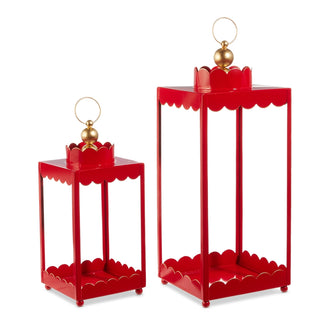 Red Scallop Lantern