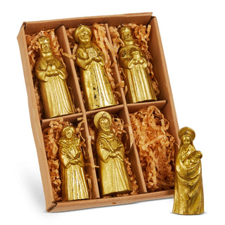 Gold Nativity Ornaments