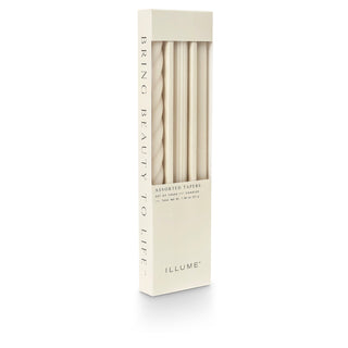 Asst Candle Taper S/3 Cream