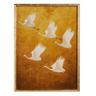 27" Flight of Egrets