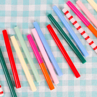 Red White Stripe Candles