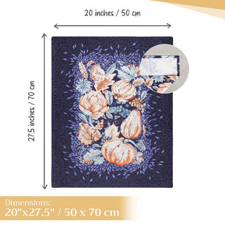 Kitchen Towels Cotton Pumpkin Blues S/3