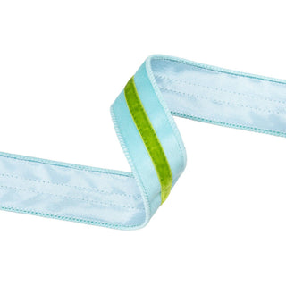 1.5" Velvet Ribbon Blue Green