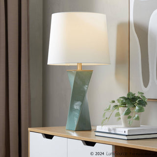 Curvo 27" Ceramic Sage Lamp