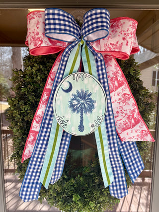 1.5" Velvet Ribbon Blue Green