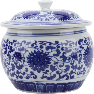 Lidded Blue White Pot