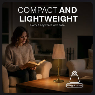Taupe 16" Rechargeable LED Lamp