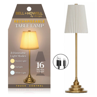 Cream 16" Rechargeable LED Lamp