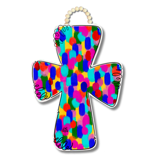 Stained Glass Cross Door Hanger