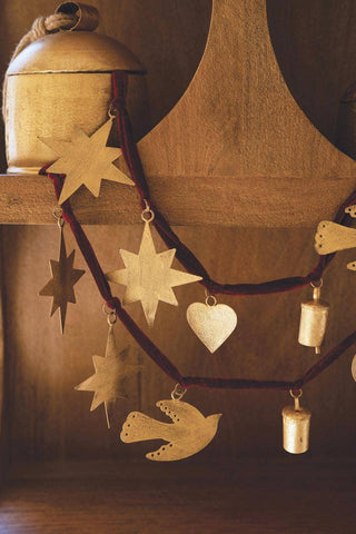 Gold Christmas Charm Garland