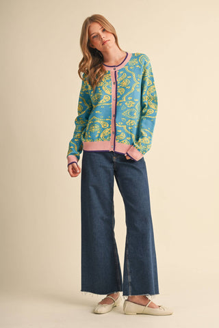 PAISLEY KNIT CARDIGAN