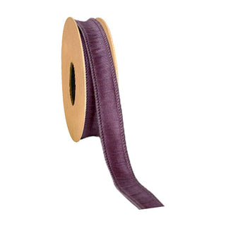 1" Dupioni Ribbon Copper Brown