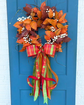Fall Leaves and Berries Wreath