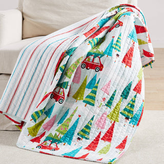 Merry Bright Quilted Throw
