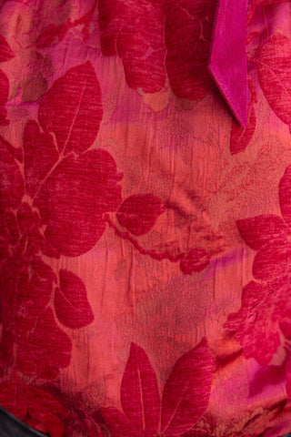 Bow Velvet Top Burgundy