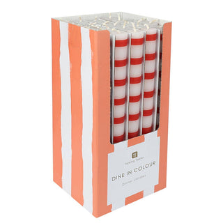 Red White Stripe Candles