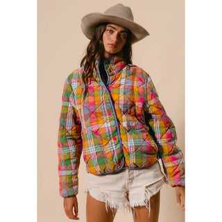 Stain Glass Plaid Quilt Jacket
