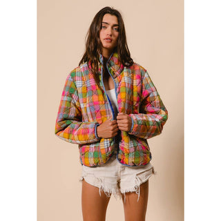 Stain Glass Plaid Quilt Jacket