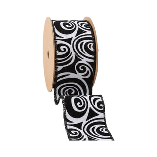 2.5" Glittered Halloween Ribbon