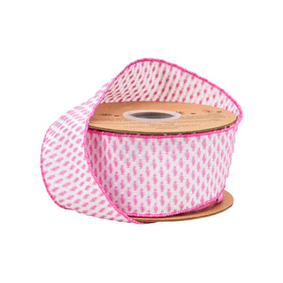 Pink Woven Ribbon 2.5"