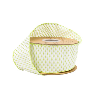 Green Woven Ribbon 2.5"