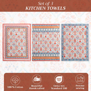 Kitchen Towels Cotton S/3 Romane