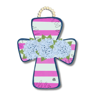Hydrangea Cross Door Hanger