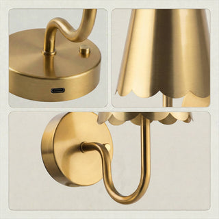 Set Rechargeable Scallop Wall Sconces